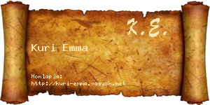Kuri Emma névjegykártya